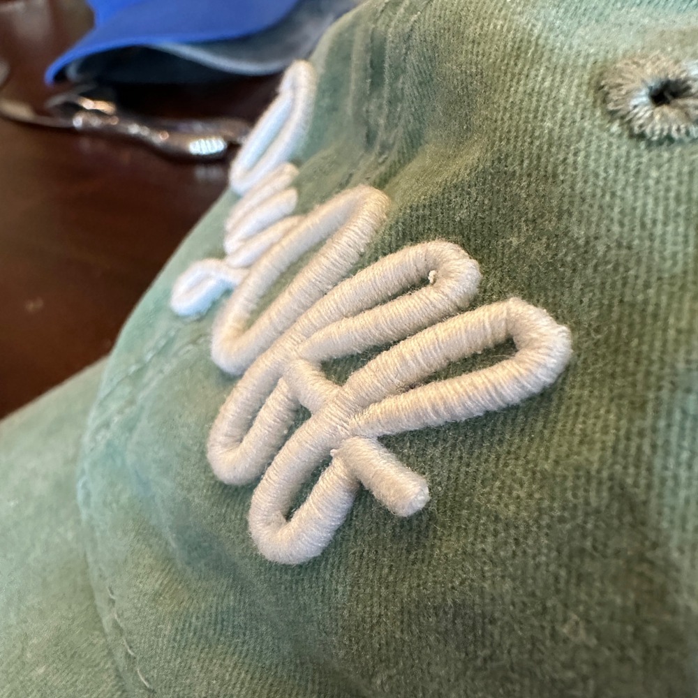Unbranded Day Off Baseball Cap Sage Green Washed Cotton Camo Underbrim OSFM - Picture 3 of 5